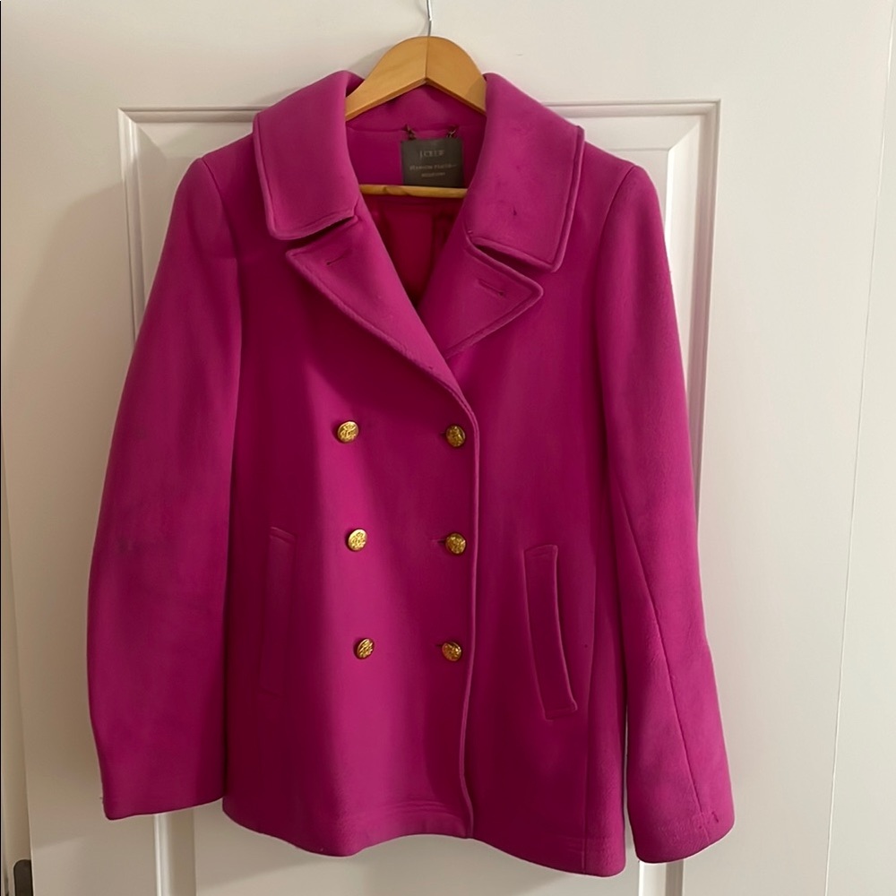 J. Crew Pink Double-Breasted Coat